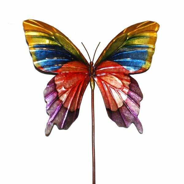 Eangee Home Design Butterfly Rainbow Garden Stake m9003